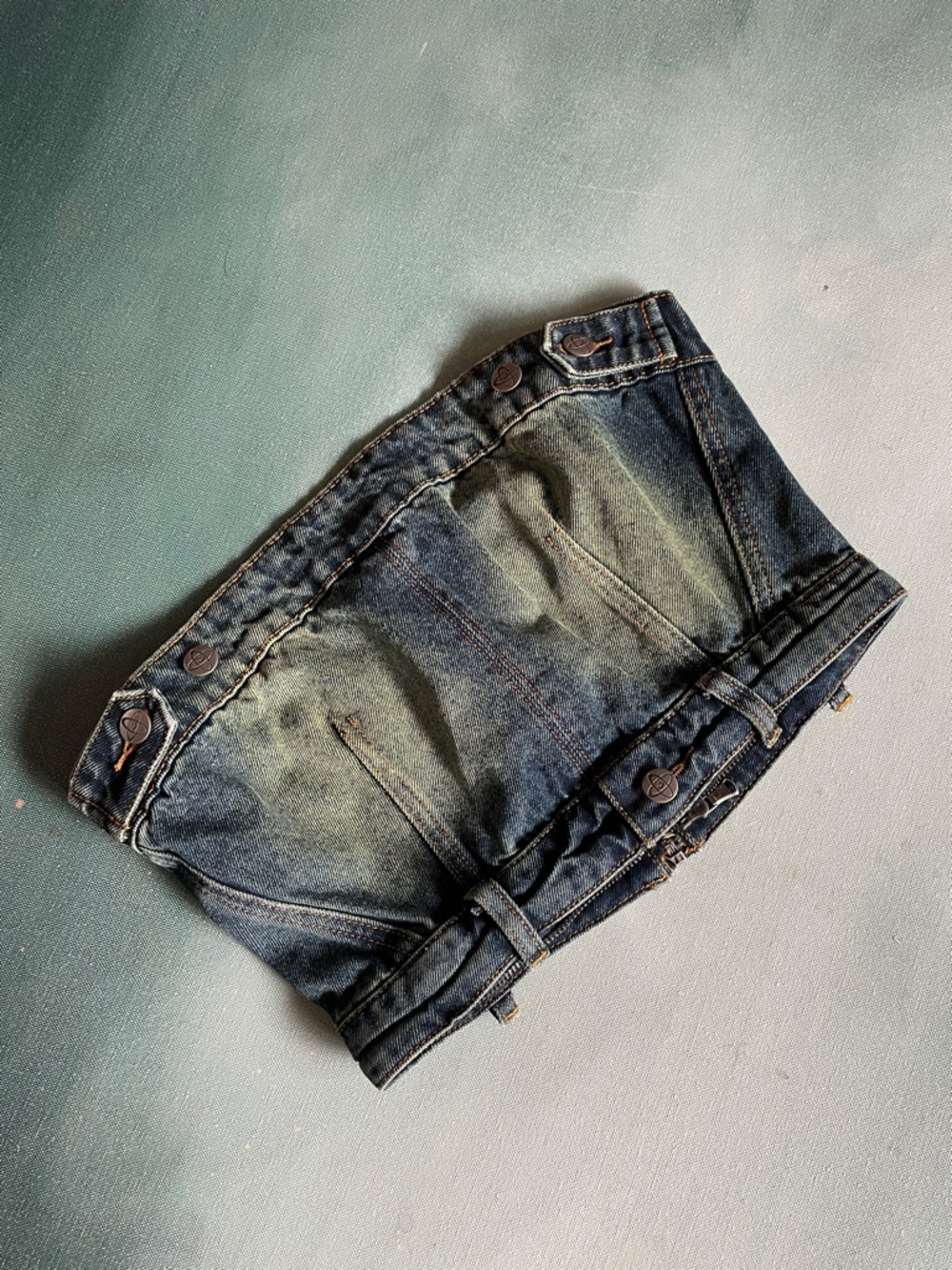 Jaded London Denim Bustier Top
